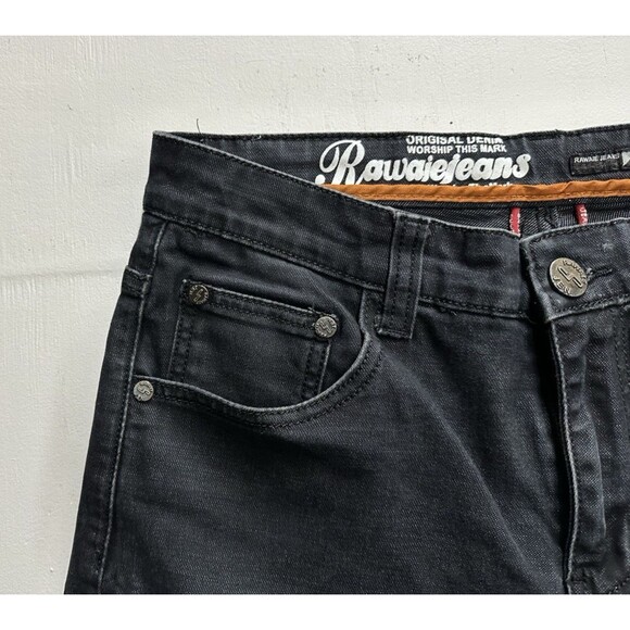 Rawaie jeans men size 32x30 dark wash  jeans zip and button closure - Picture 12 of 15